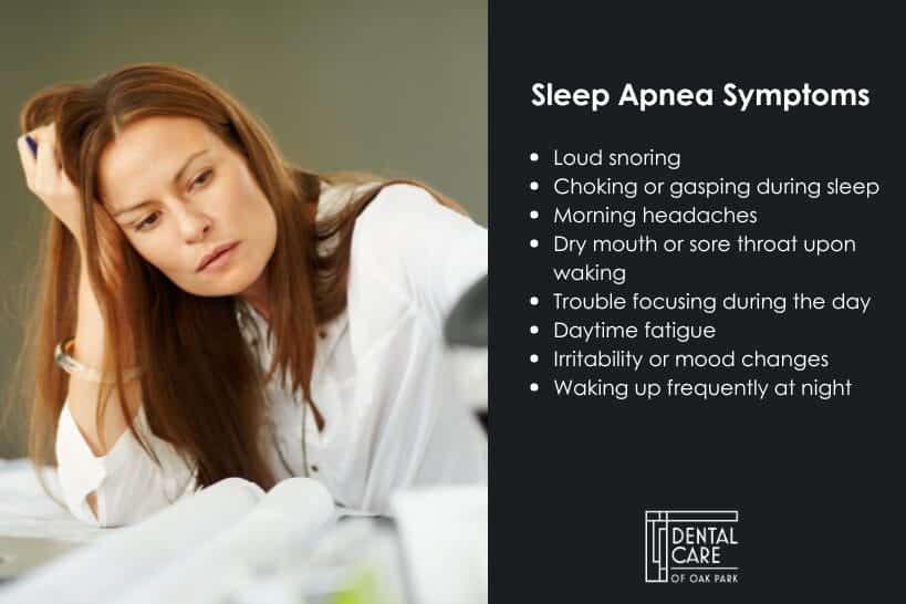 Common sleep apnea symptoms.