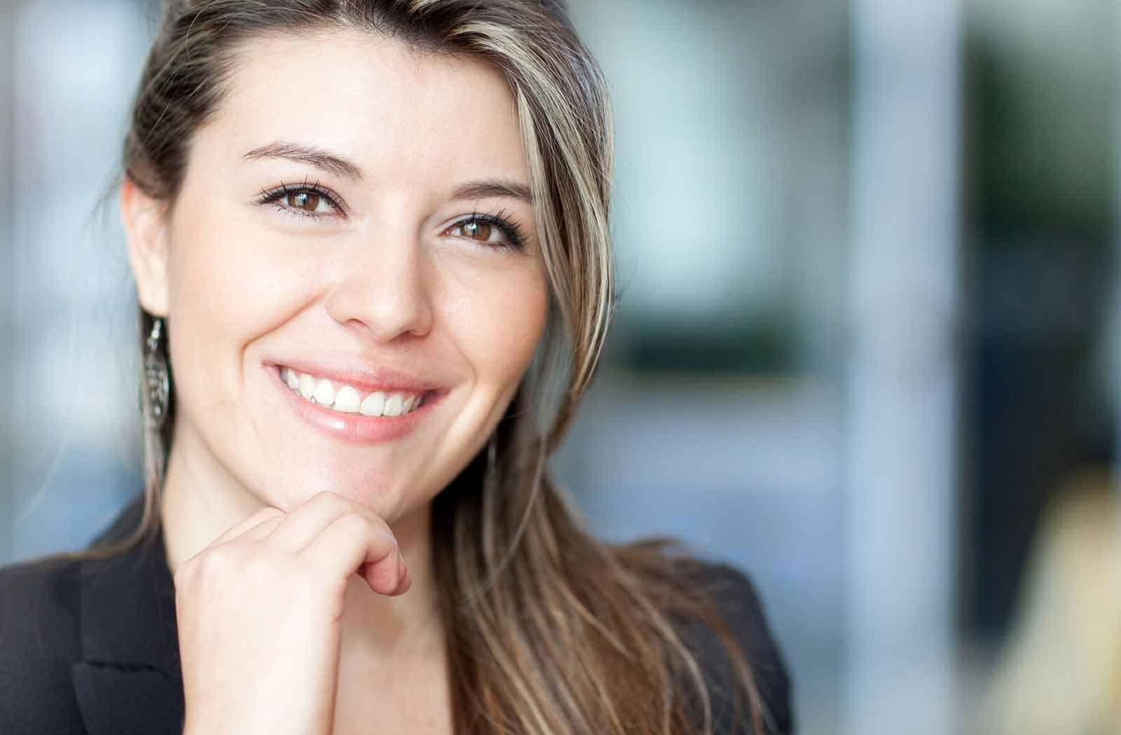 woman smiling