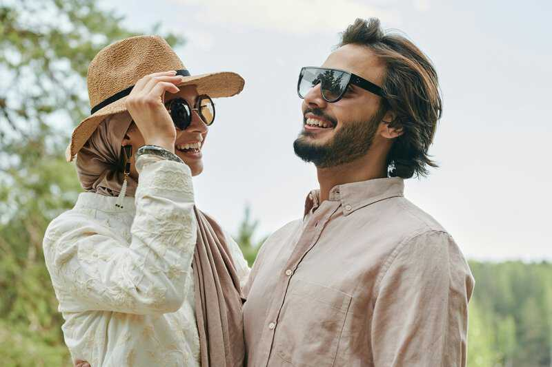 couple smiling