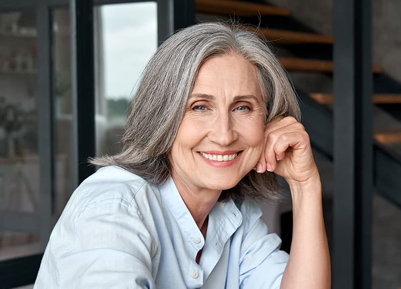 woman smiling