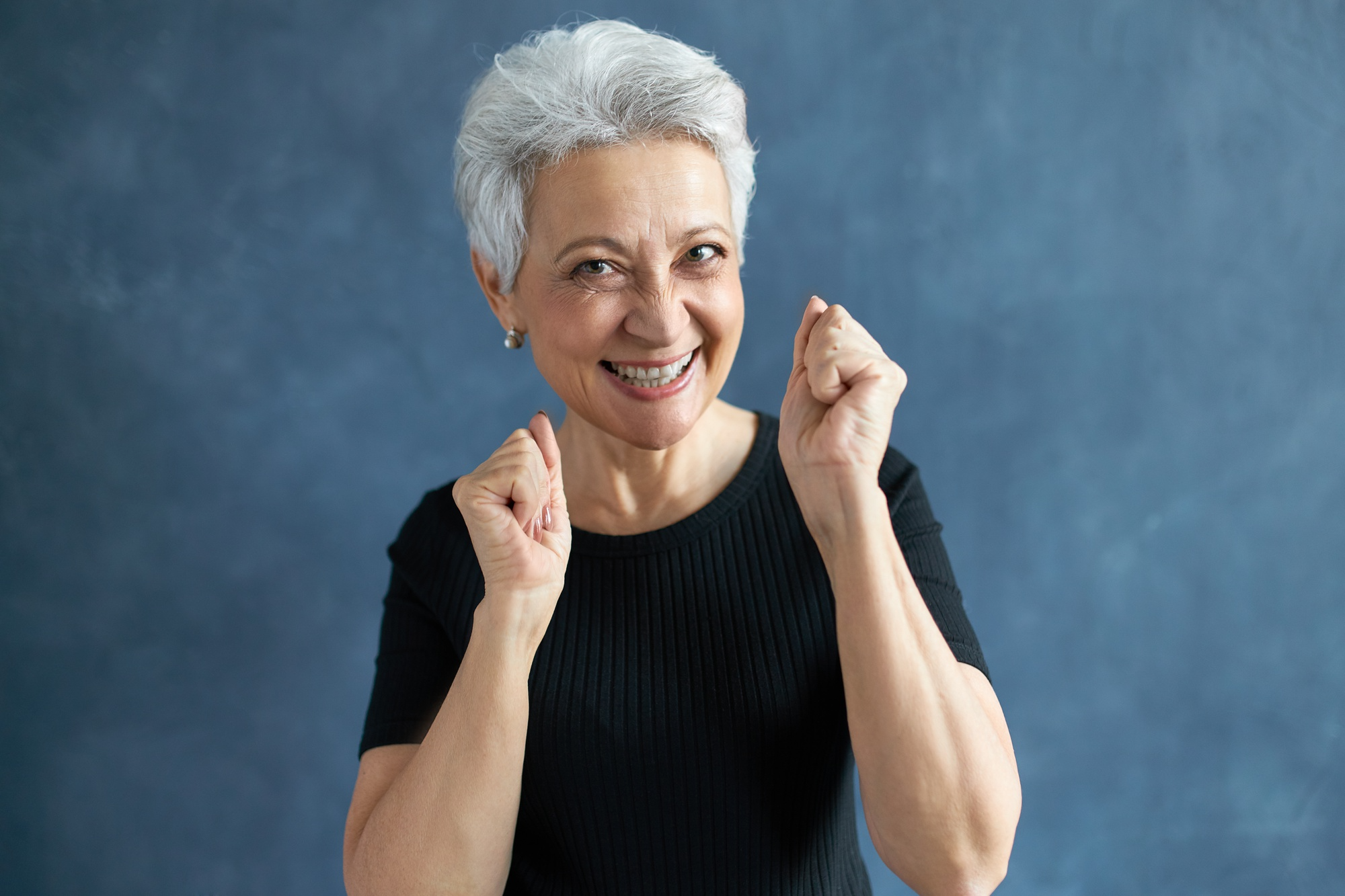 woman smiling