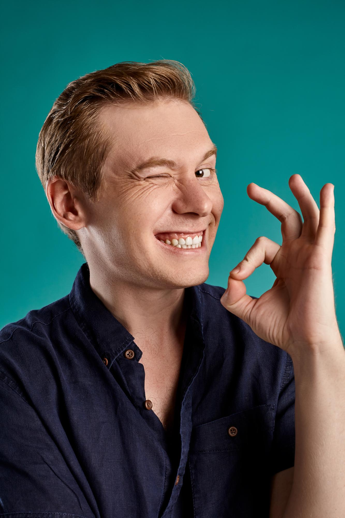 man smiling